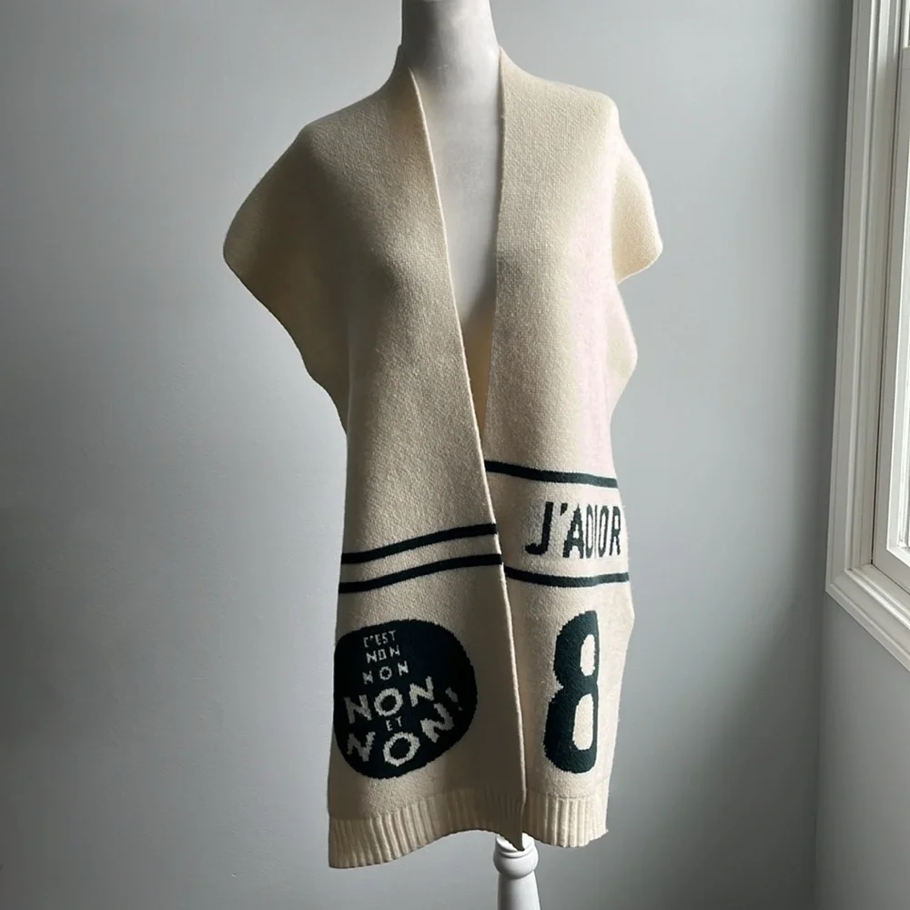 Dior non non non wool cashmere scarf